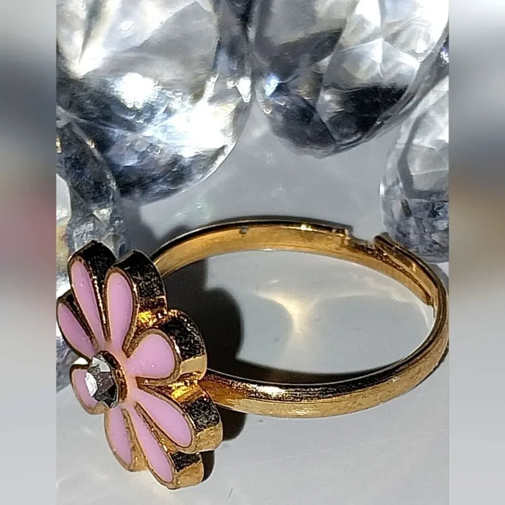 Super cute girls jeweled adjustable ring